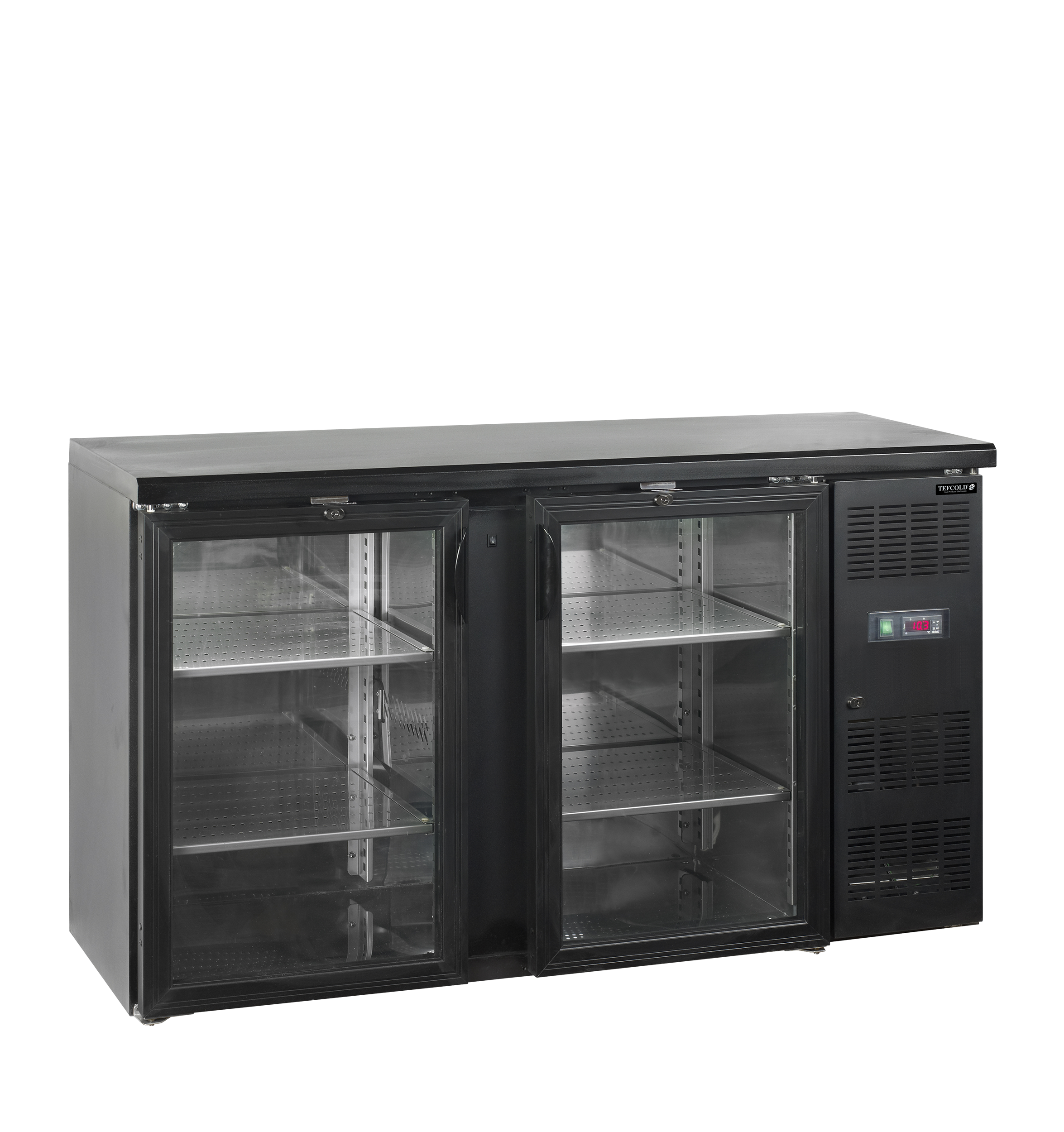 Armoire Réfrigérée Arrière Bar CBC210G 2 Portes Battantes Froid Ventilé Inox SS304