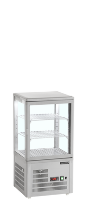Vitrine Réfrigérée UPD60 Grey Pour Comptoir Armoire Frigorifique 2 Portes Double Vitrage LED Froid Ventilé