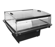 Réfrigérateur Noir Professionnel PDC126 VS SL LED Pour Achats Impulsifs Quatre Faces Vitrées Avec Roulettes