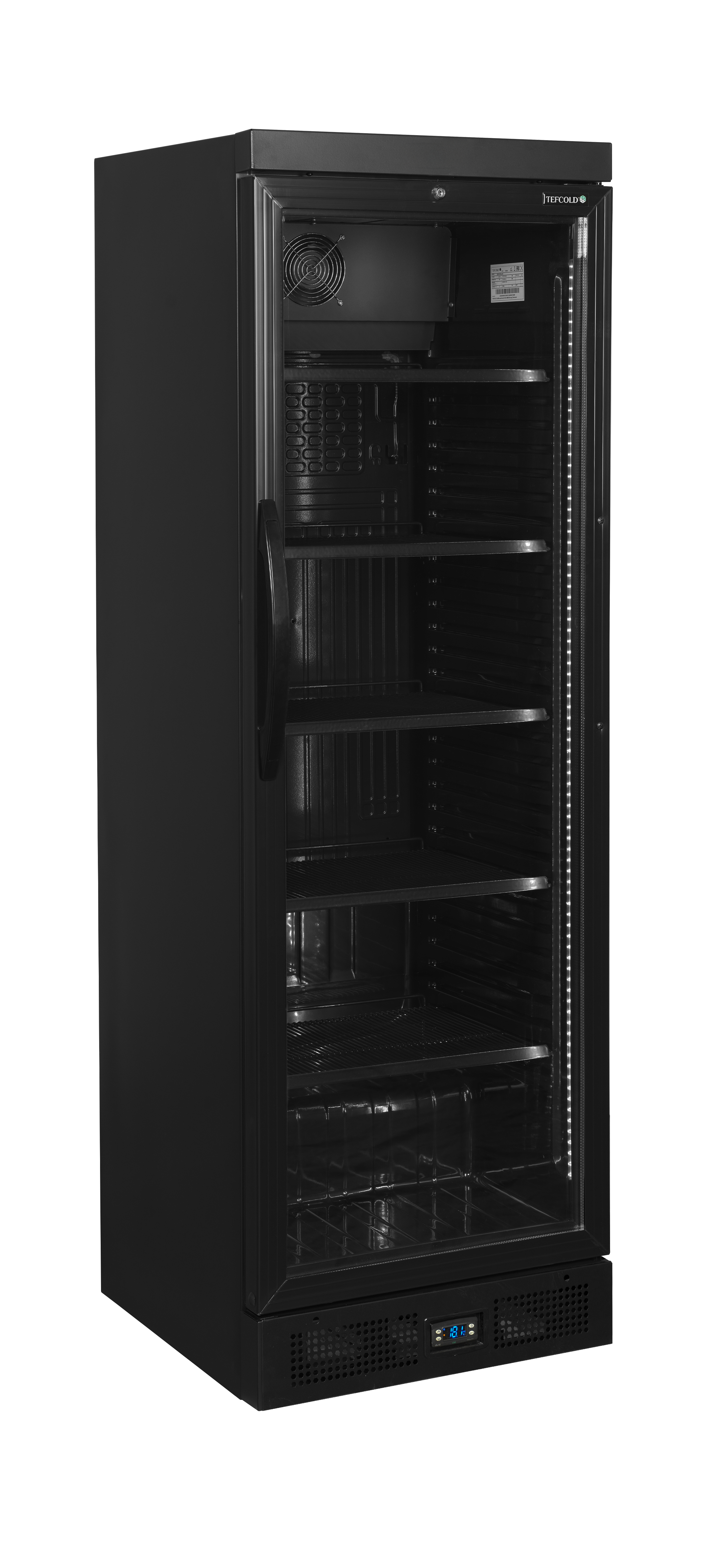 Armoire Frigorifique À Boissons Professionnelle 2 Portes Positive LED Intégré Noir CEV435
