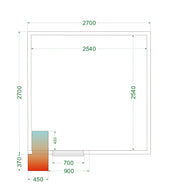 Chambre Froide Professionnelle 2 Portes Positive Ou Négative Référence CRPF2727 Économique