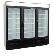 Armoire Frigorifique Vitrine Négatif NF7500G Congélateur Vertical À Portes Vitrées Chauffées Et Fermeture Automatique