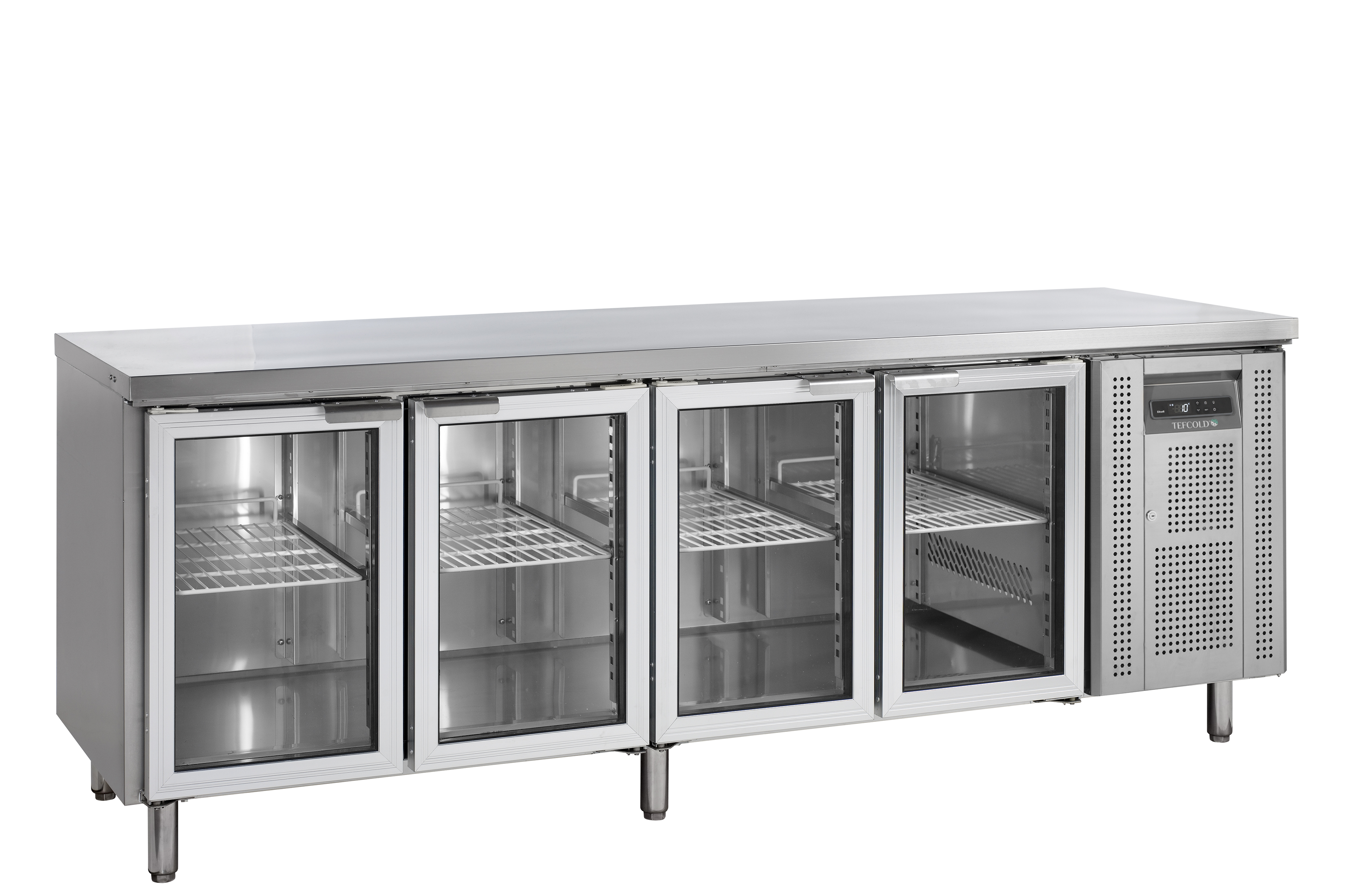 Marque CK Armoire Frigorifique De Comptoir À Deux Portes Positif GN1 1 CK7410G Acier Inox SS304 Refroidisseur Professionnel