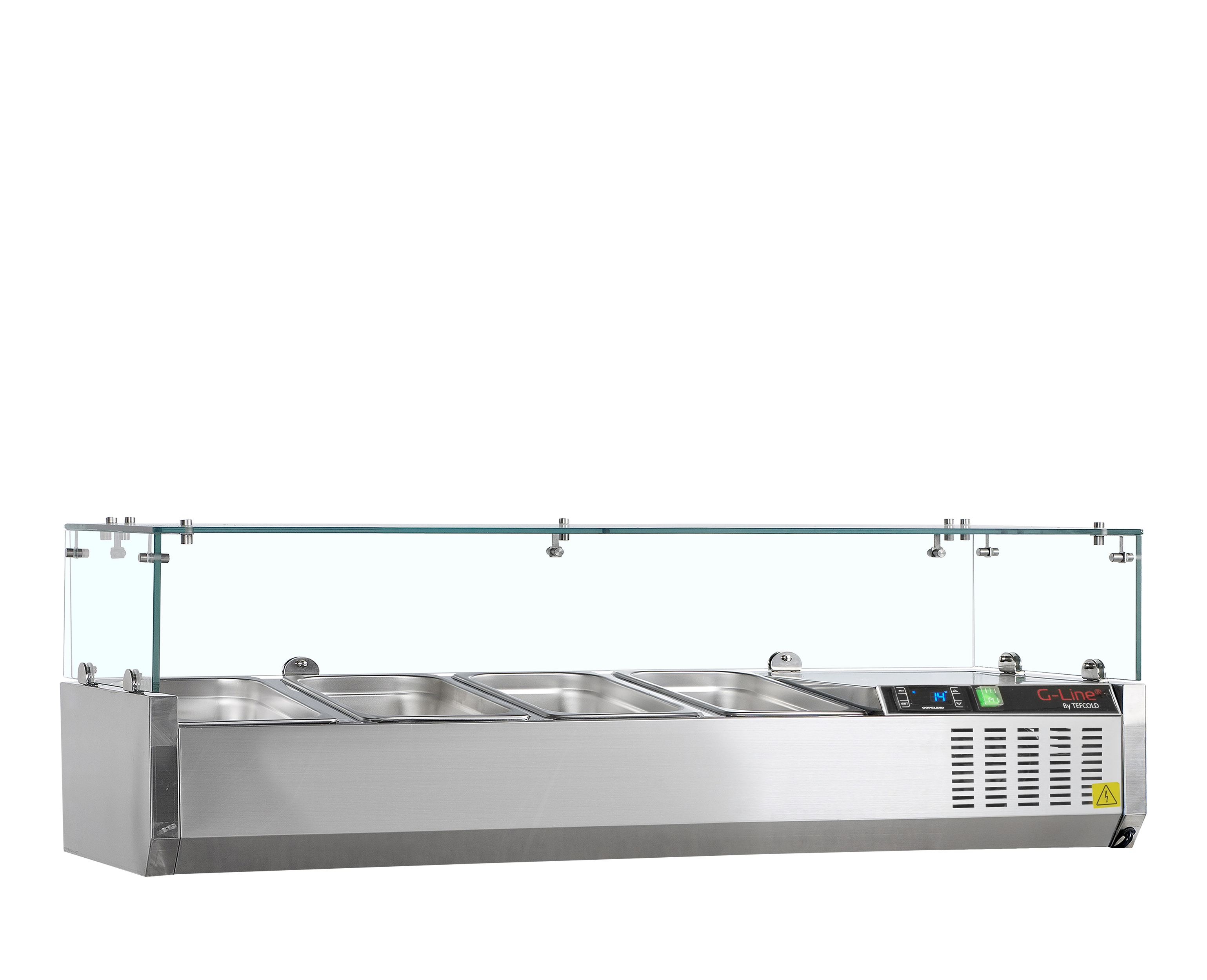 GVC38-120 Vitrine Réfrigérée GN1/3 Professionnelle Pour Restauration Compatible Bacs GN1/3 GN1/6 GN1/2 Acier Inox SS201