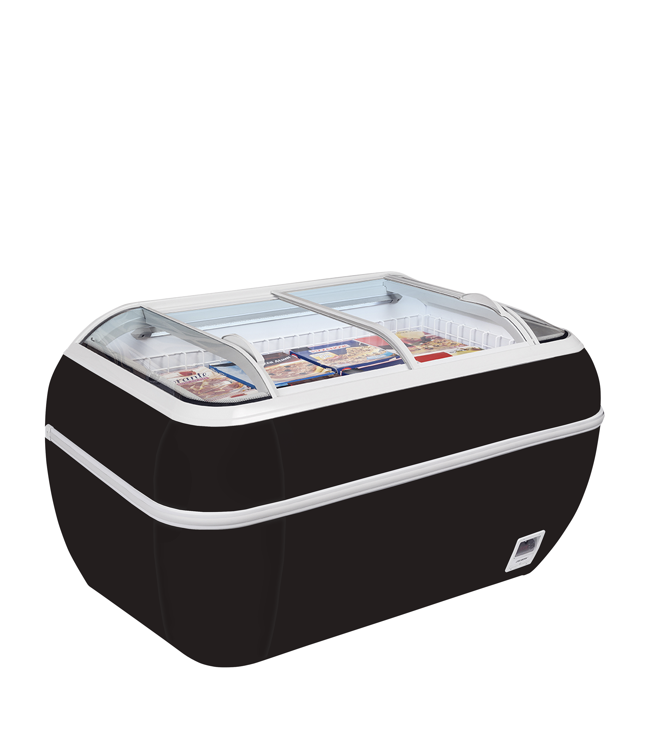 Réfrigérateur et Congélateur Professionnel TWIN Head B-CF Noir 2 Portes Pour Supermarché