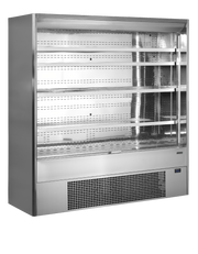 Vitrine Réfrigérée Inox MD1902X À Façade Ouverte Plage De Température Réglable Professionnelle Pour Restauration