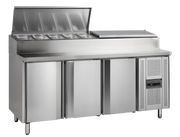 SS7300 Comptoir De Préparation De Sandwich GN1/1 En Acier Inox SS304 Refroidissement GN Compatible