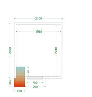 Chambre Froide Professionnelle 2 Portes CRPF2124 Armoire Frigorifique Pour Restauration