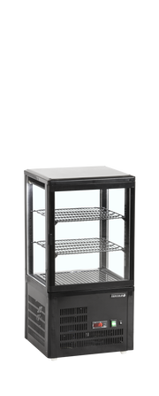 Armoire Vitrée Réfrigérée Pour Comptoir UPD60 Black Professionnelle À Froid Ventilé Avec LED