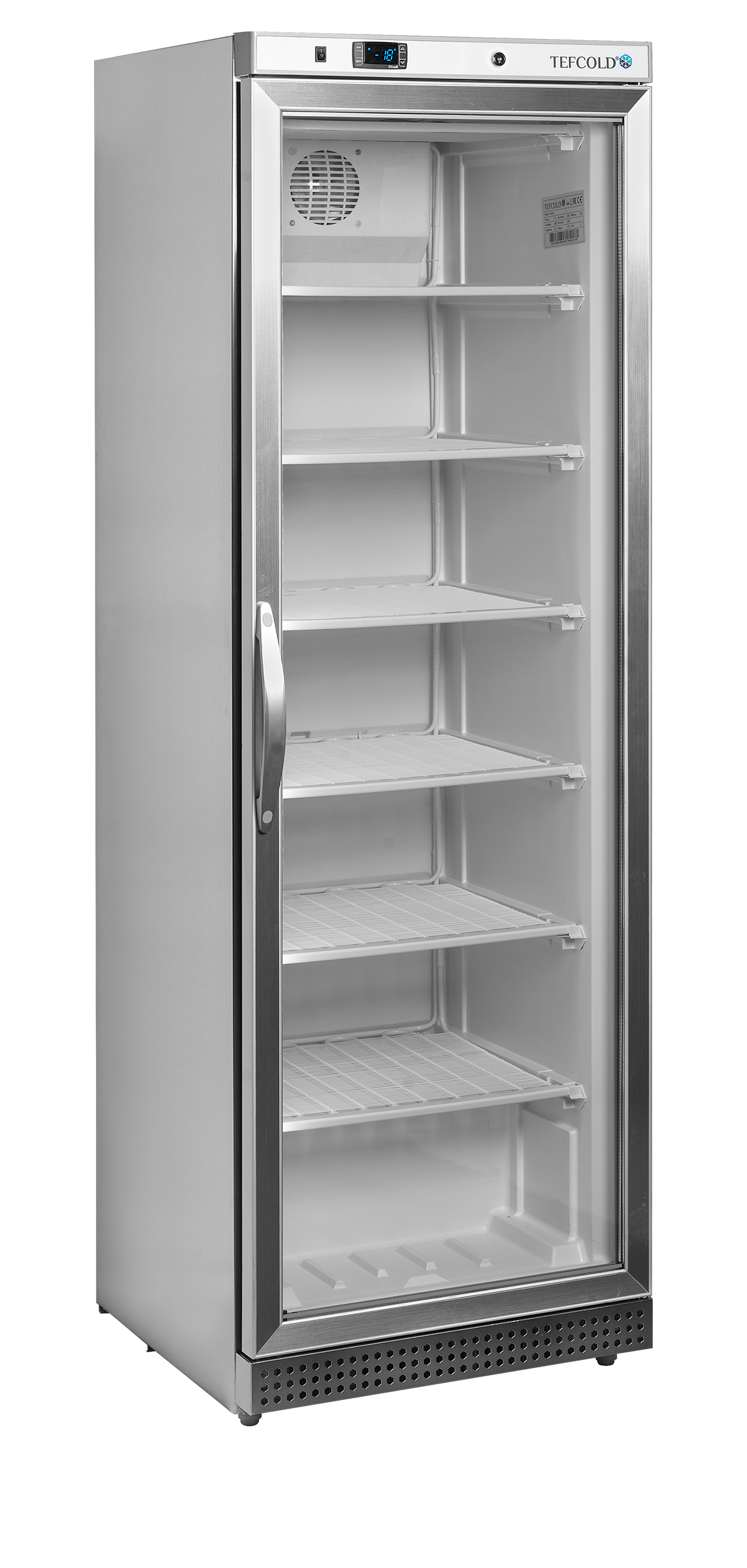 Congélateur Vertical De Vitrine Inox Porte Vitrée Froid Négatif UF SG UF400SG Pour Restauration Professionnelle