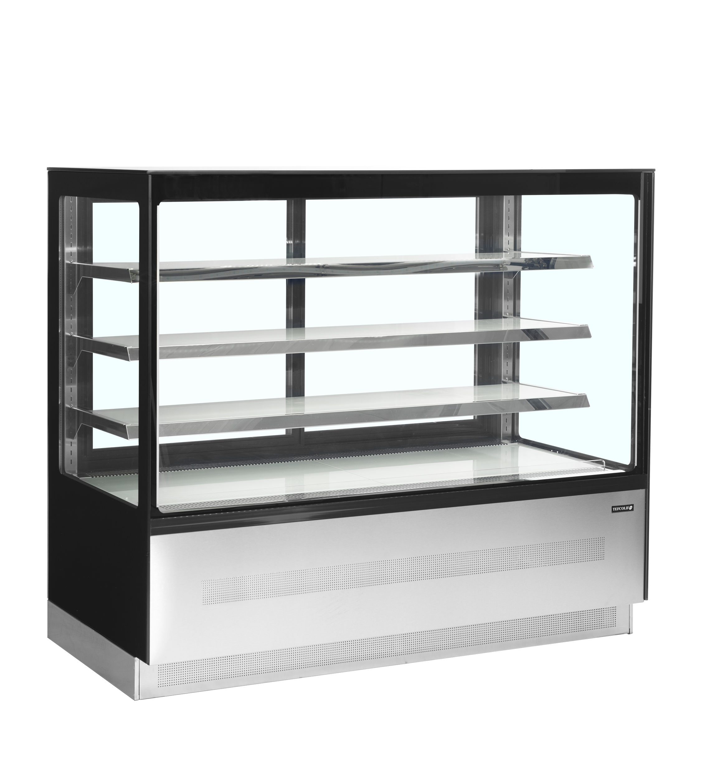 Comptoir Réfrigéré Professionnel LPD1503F Noir À Deux Portes Double Vitrage Avec Étagère Supplémentaire
