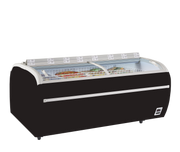 Armoire Frigorifique Et Congélateur Noir TWIN 220B-CF Pour Supermarché Professionnel 2 Portes Compactes