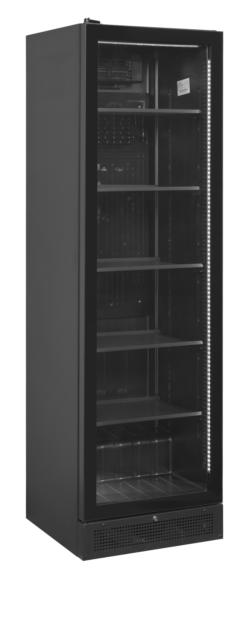 SCU1425 Armoire Réfrigérée À Boissons Sans Cadre Porte Vitrée Réversible Gauche Noire