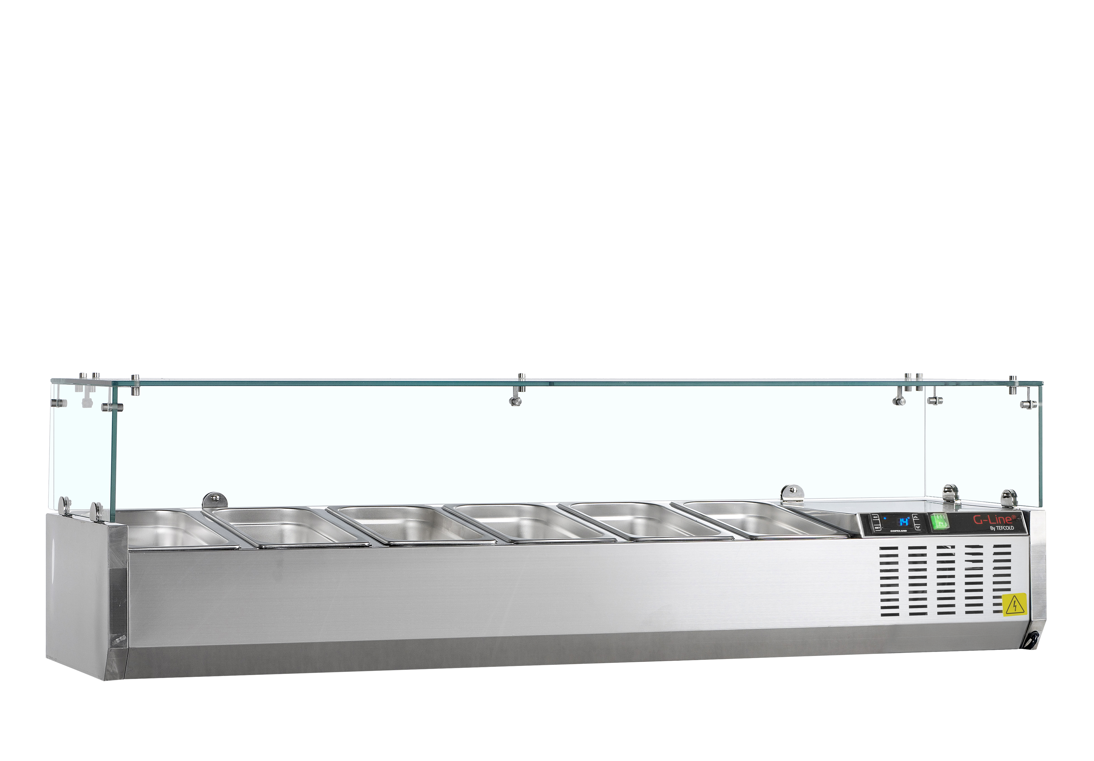 Vitrine Réfrigérée GN1/4 GVC33-150 Armoire Frigo Professionnelle À Deux Portes Inox