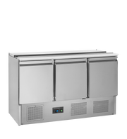 Comptoir Pour Saladette GN1/1 SA1365 Gamme SA Professionnel Avec Tablettes Réglables Et Tiroirs GN