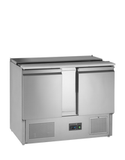 SA1045 Comptoir Pour Saladette GN1/1 Professionnel Avec Tablettes Réglables Et Possibilité Tiroirs GN
