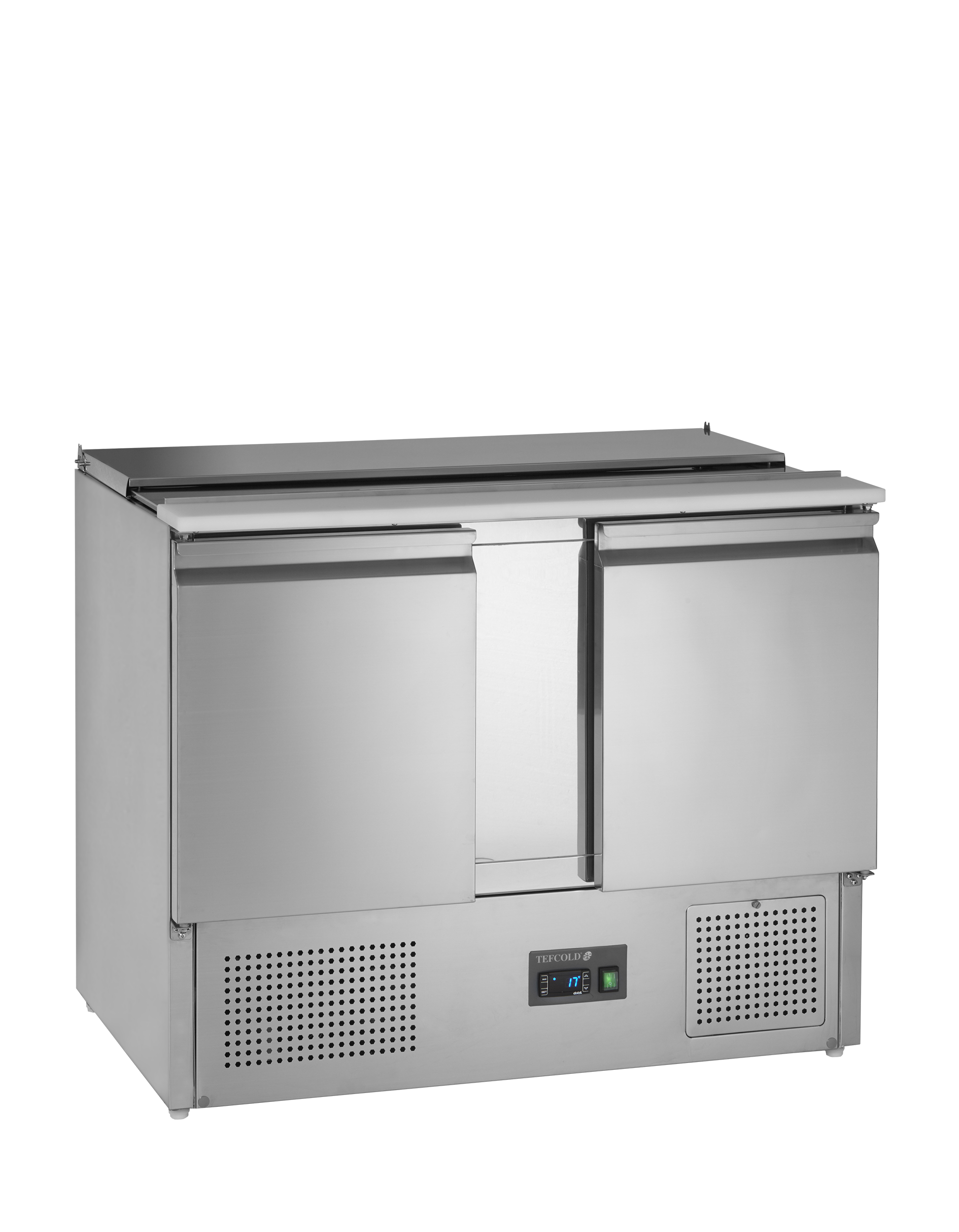 SA1045 Comptoir Pour Saladette GN1/1 Professionnel Avec Tablettes Réglables Et Possibilité Tiroirs GN