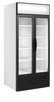 Armoire Frigorifique De Présentation FSC891H Vitrine Réfrigérée À 2 Portes Avec Caisson Lumineux