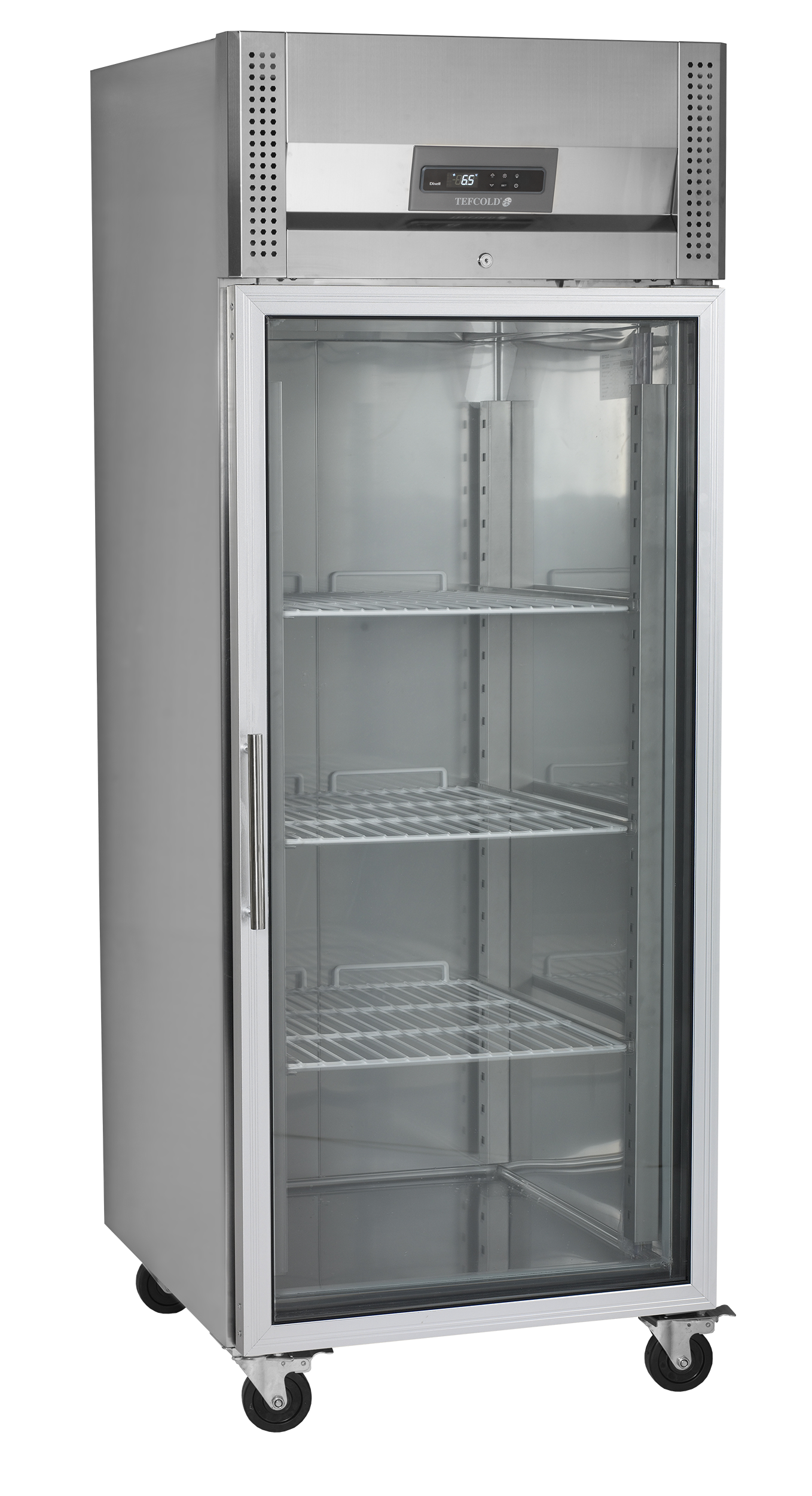 Armoire Frigorifique Verticale Professionnelle RK710G GN2 1 Inox SS304 Portes Vitrées