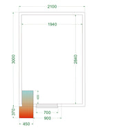 Chambre Froide Professionnelle 2 Portes Négative Pour Restauration Cuisine Hôtellerie CRPF2130