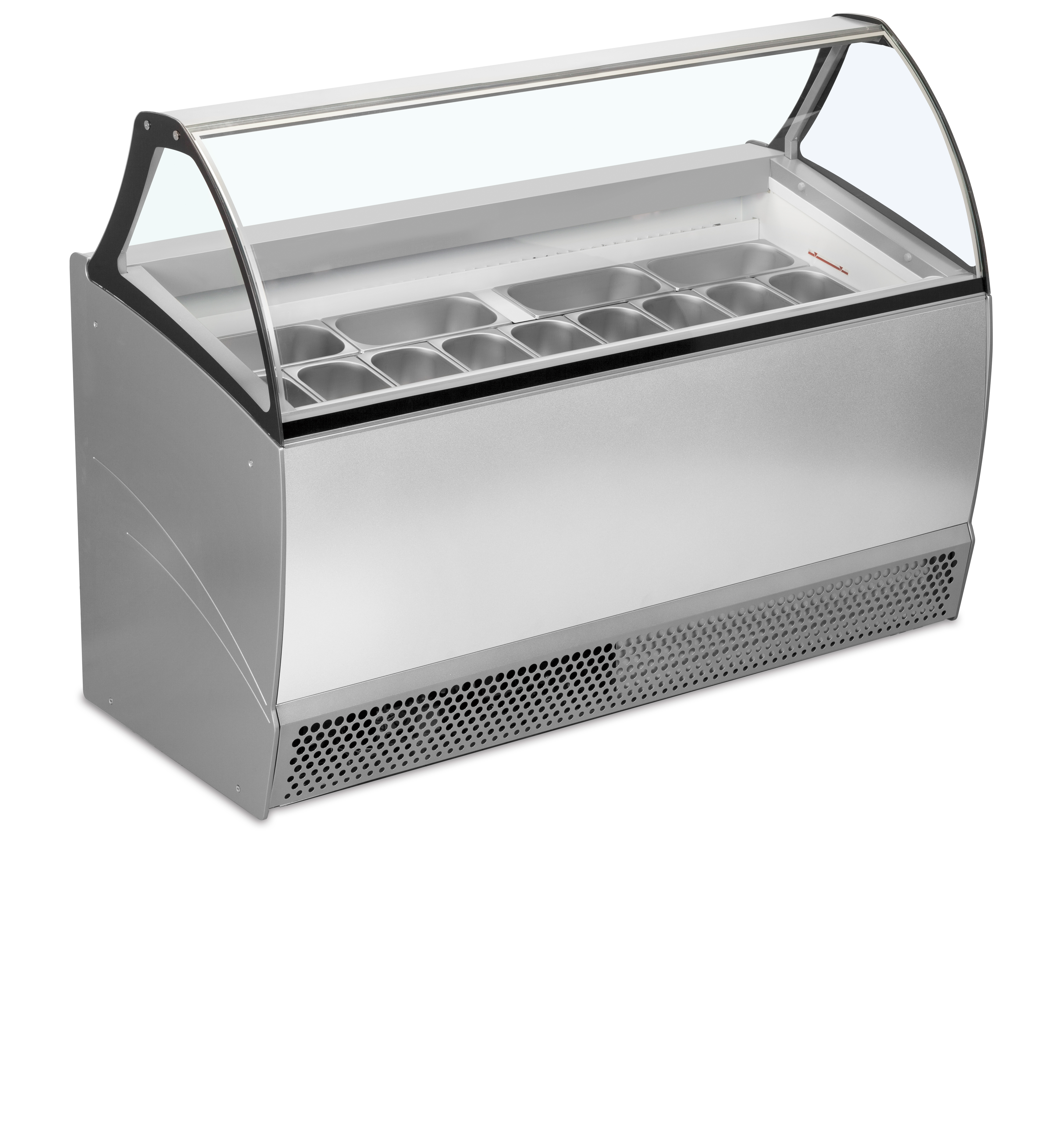 Vitrine Ventilée Bermuda RV13 Pour Glaces En Bac Avec Compartiment Stockage Réfrigéré 13 Bacs Ref RV13