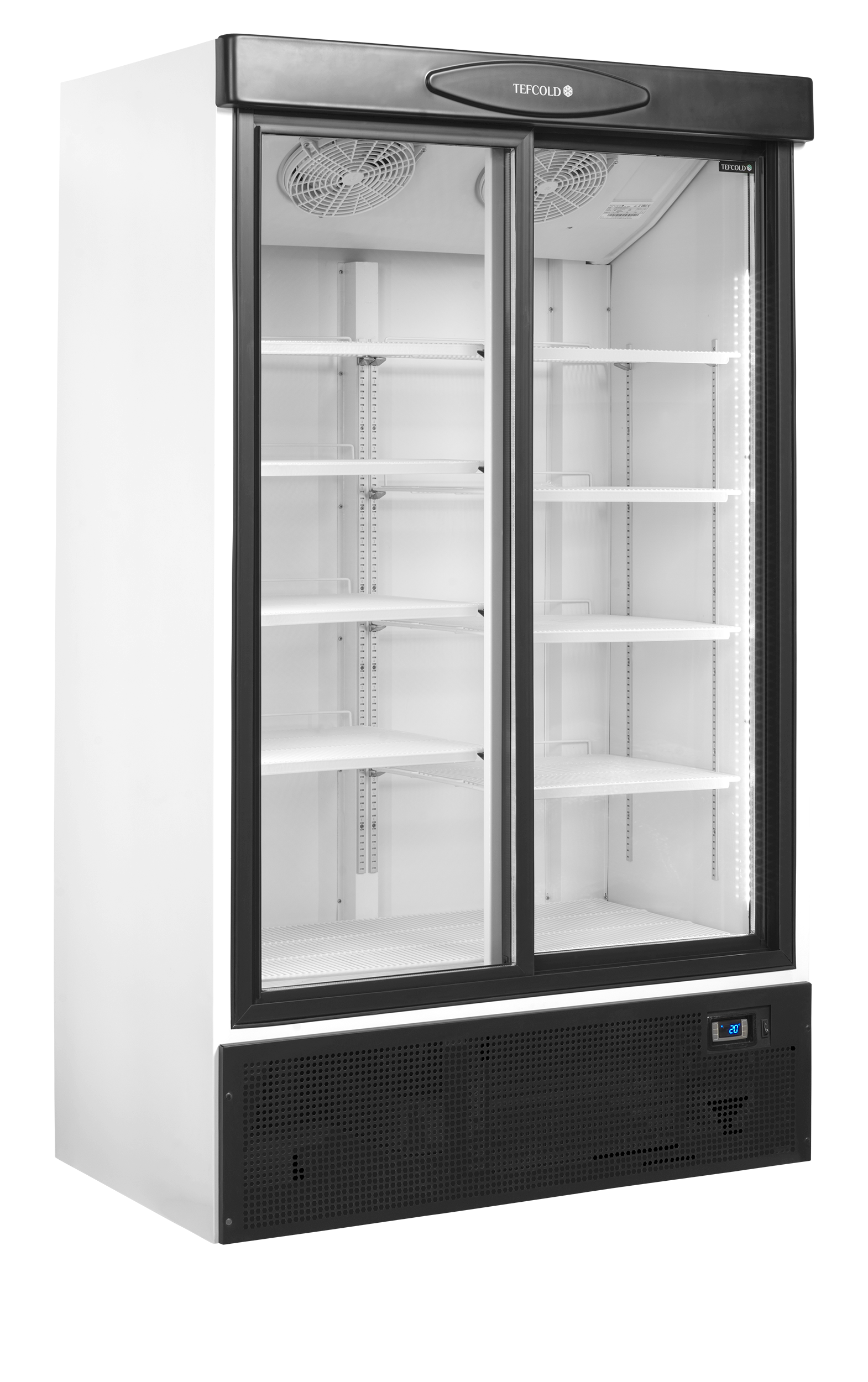 Armoire Frigorifique Vitrée Professionnelle FS1205S 2 Portes Positif Négatif Réfrigérateur