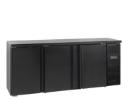 Arrière Bar Frigorifique CBC310 Ventilé Portes Battantes Automatiques 1 À 4 Tablettes Inox SS304