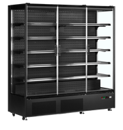 Vitrine Réfrigérée Positive PC1870B Pour Supermarché 2 Portes Vitrées Sans Montant LED