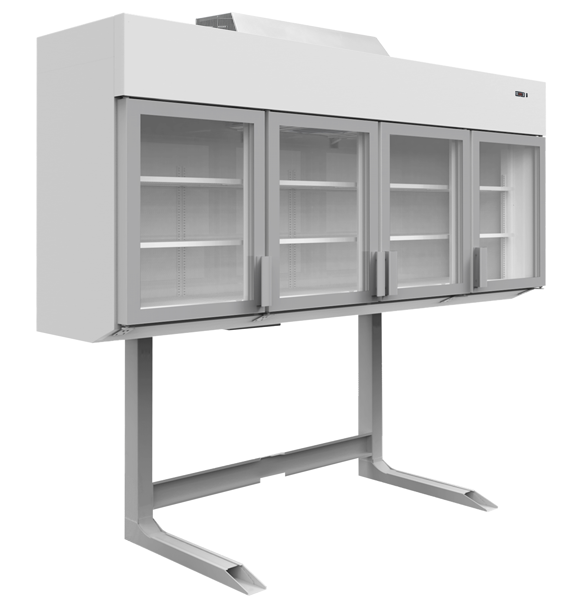 MTF250 Armoire Frigorifique Murale 2 Portes Positif Négatif Froid Ventilé Pour Supermarché