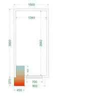 Armoire Frigorifique Professionnelle 2 Portes Négatives Pour Chambre Froide CRPF1530