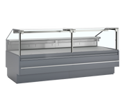 Vitrine Réfrigérée De Service Professionnelle SOCA25090A Avec Portes Anti Buée LED Plan De Travail 900 Mm