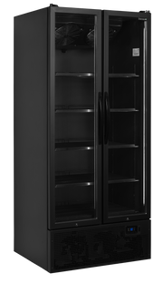 Armoire Frigorifique Professionnelle À Vitrine Noire 2 Portes Positives FS890H FS Black
