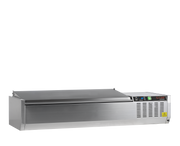 GVC Armoire Frigorifique Vitrine Réfrigérée 2 Portes Positif GN1/3 GVC38-120 S/S Inox SS201