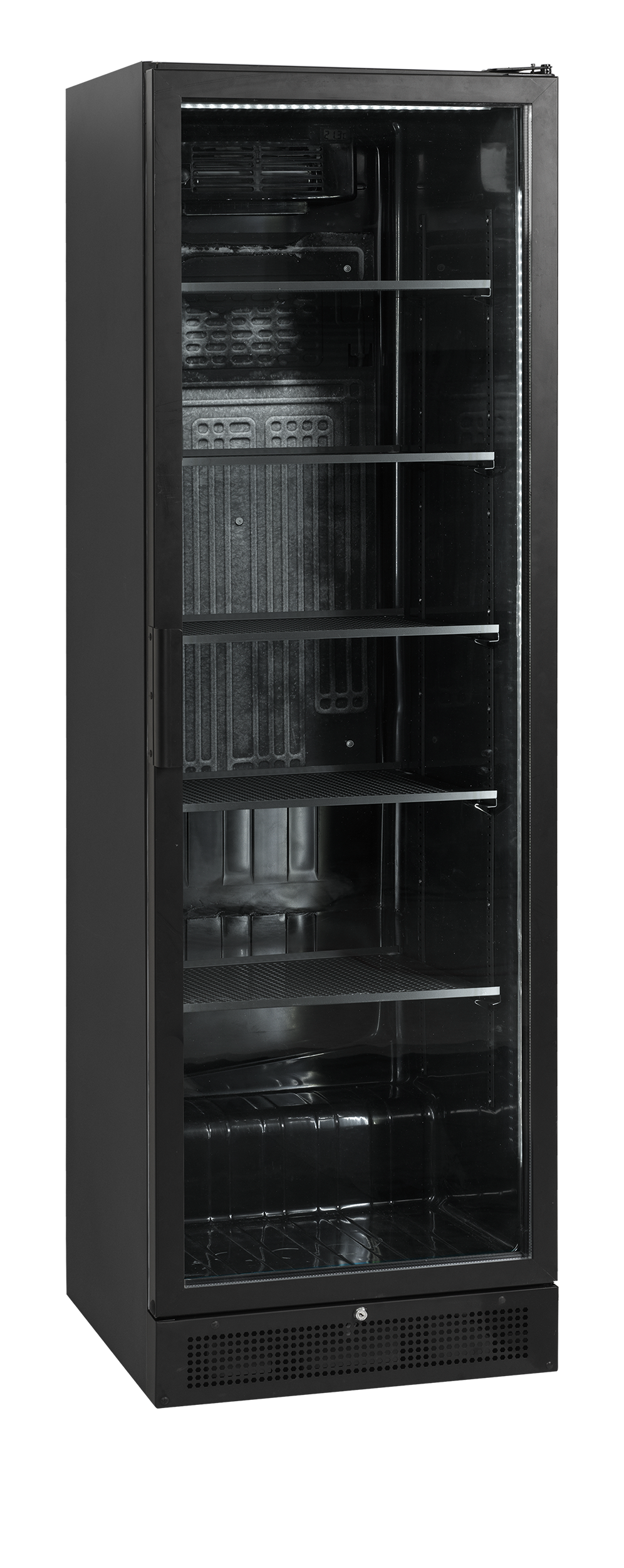Armoire Frigorifique Vitrine Boissons Noire SCU1425H Porte Vitree Réversible Réfrigération Professionnelle