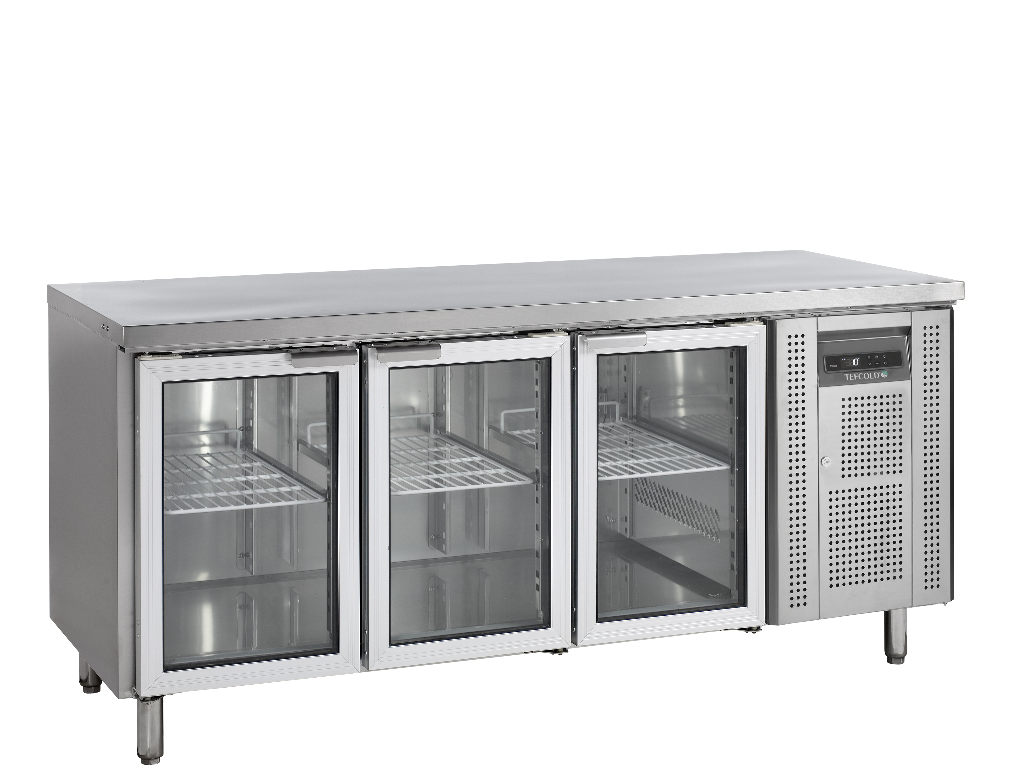 CK Refroidisseur De Comptoir GN1/1 En Inox SS304 Avec Portes Pleines Ou Vitrées Référence CK7310G