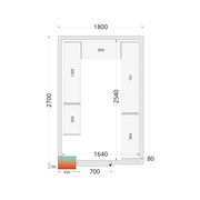 Armoire Frigorifique Professionnelle 2 Portes Positive NF Chambre Froide CR 180x270x212 Panneaux 80 Mm