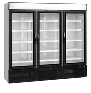 Armoire Frigorifique Vitrée NC7500G Professionnelle Positive 2 Portes Avec Caisson Lumineux
