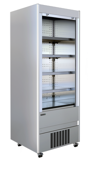 Vitrine Réfrigérée Inox MCX90M Armoire Frigorifique Professionnelle 2 Portes Serrure Manuelle