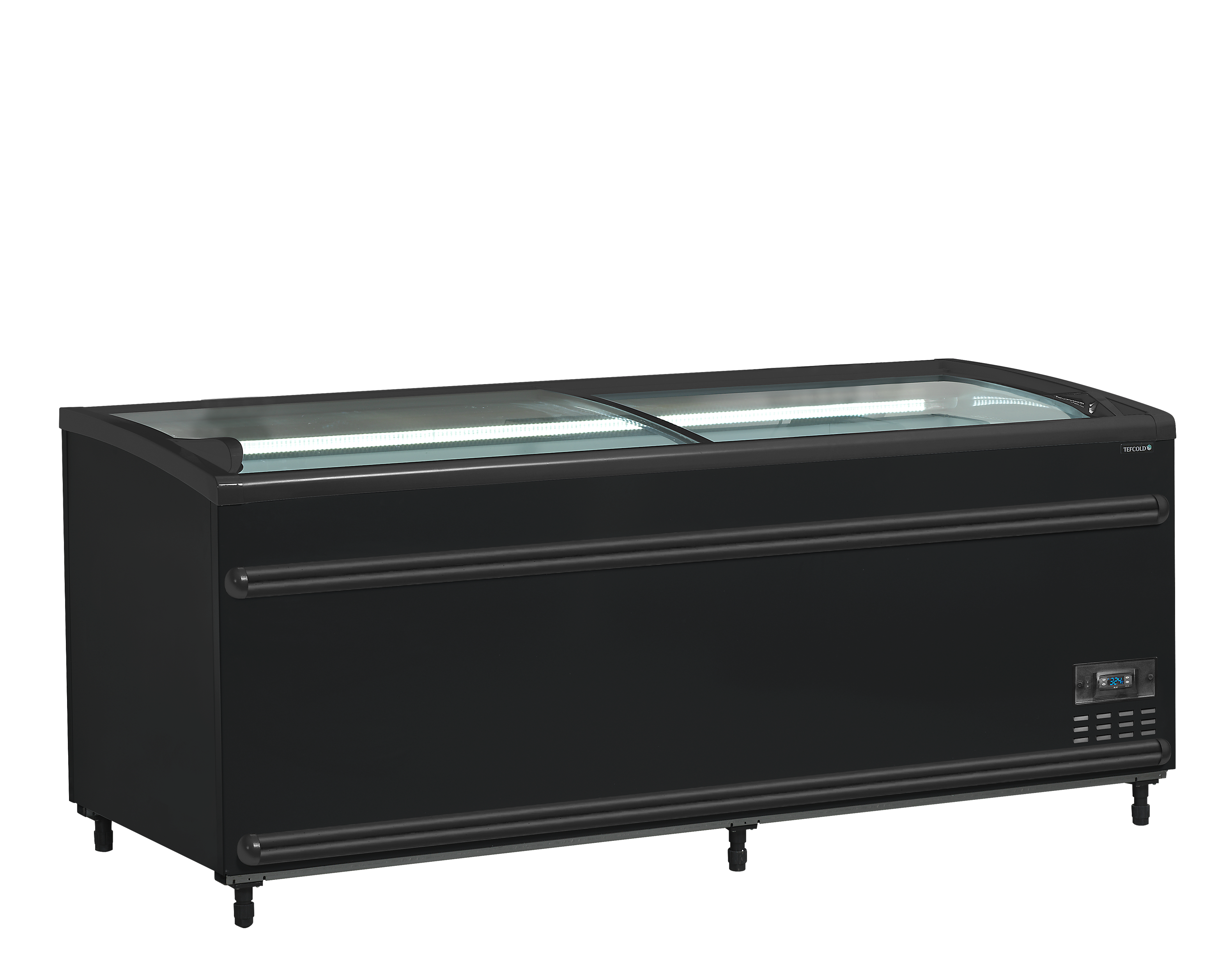 Armoire Frigorifique 2 Portes Positif Ou Négatif Noir SFI185B CF VS Réfrigérateur Congélateur Commercial Supermarché