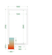 Chambre Froide Professionnelle 2 Portes CRPF1527 Armoire Réfrigérée Pour Restauration