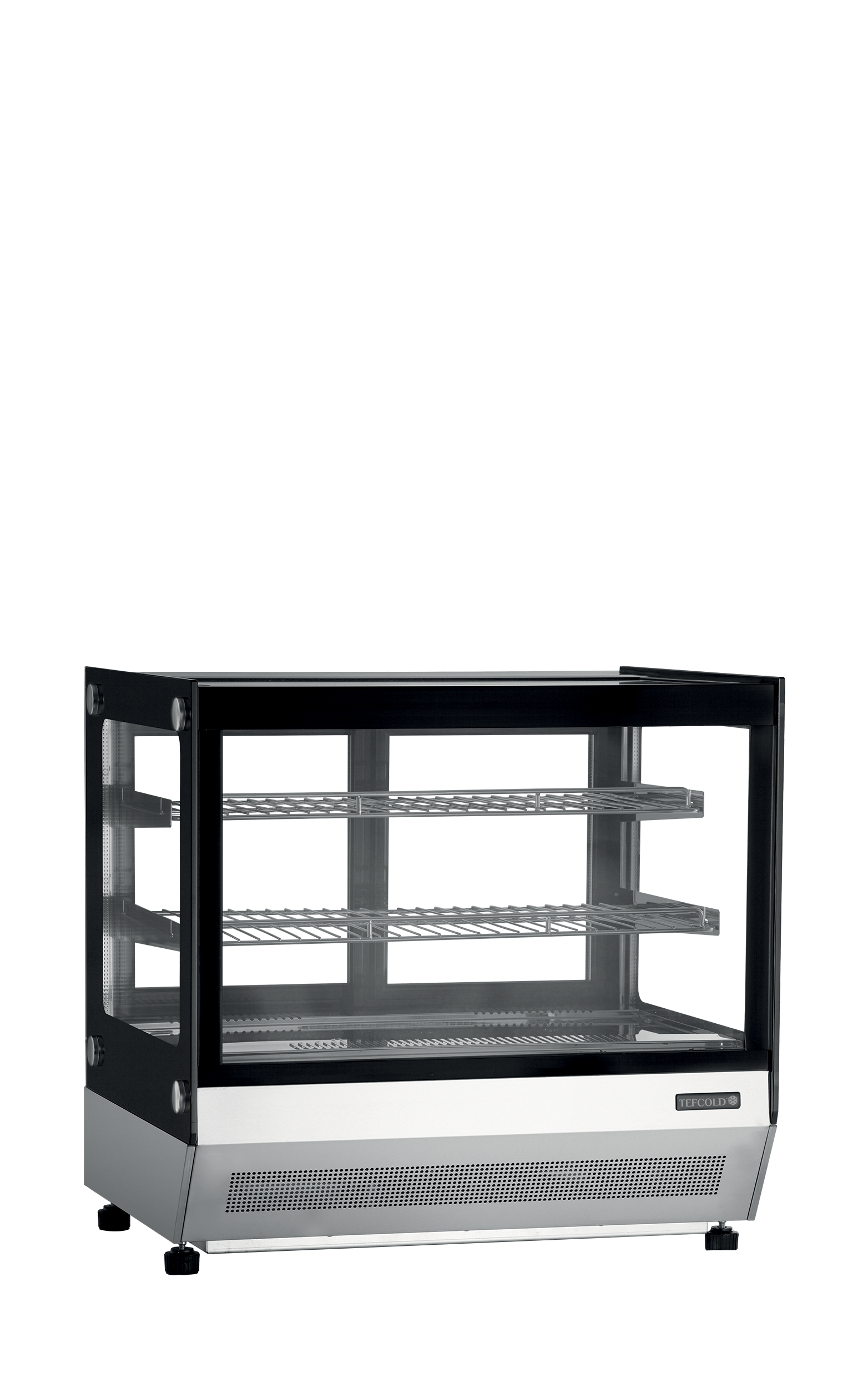 Armoire Frigorifique 2 Portes Positive LCT750F Noir Comptoir Réfrigéré Avec Vitres