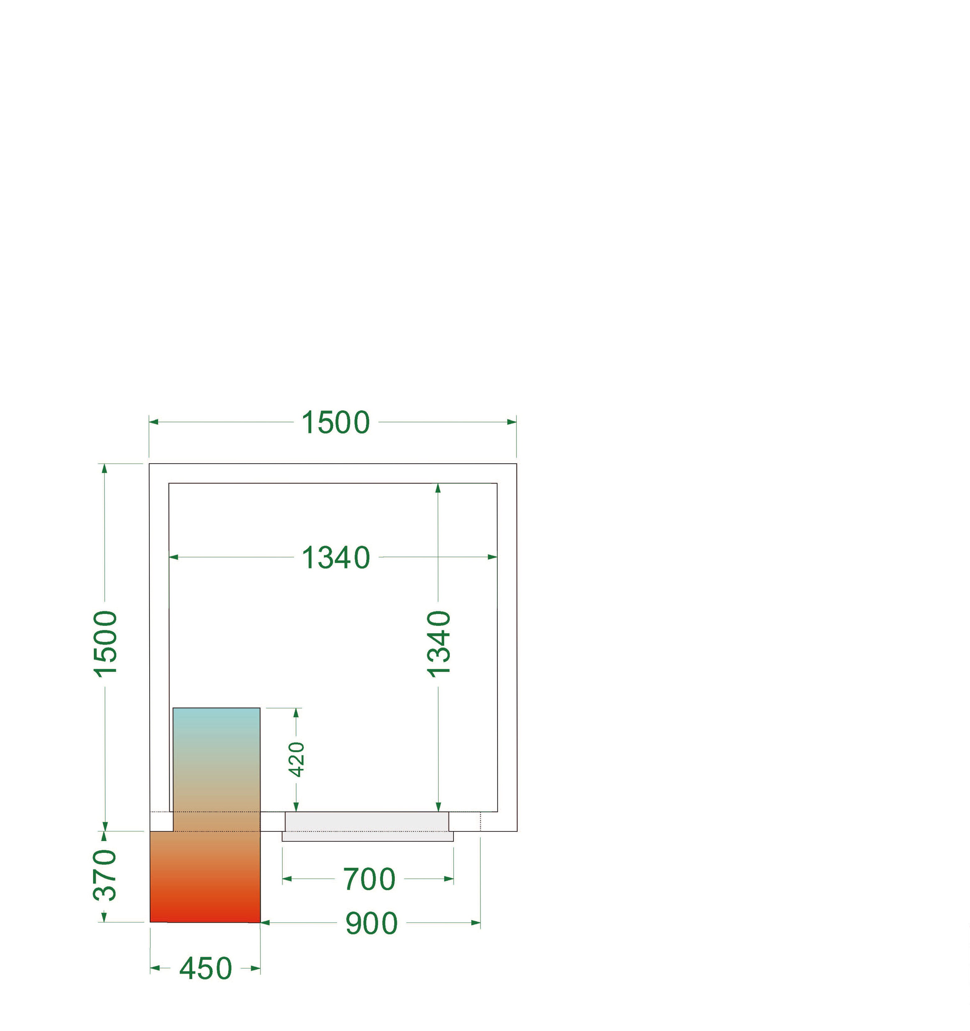 Chambre Froide Professionnelle À Deux Portes CRPF1515 Pour Restauration Armoire Frigo Positive Ou Négative