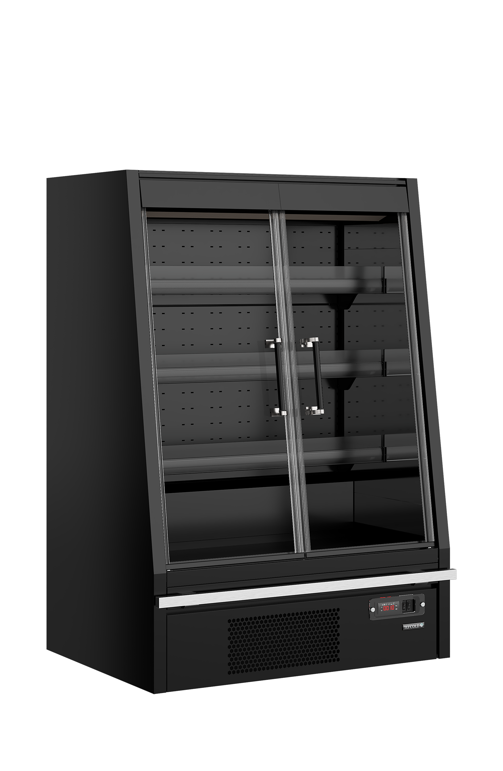 Armoire Frigorifique 2 Portes Positive Galaxy Plus GPL10FGD Noir Vitrine Réfrigérée Professionnelle