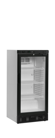 Réfrigérateur À Boissons SCU1220 Armoire Frigorifique À Porte Vitrée Réversible Cadre Aluminium Noir Tablettes Réglables