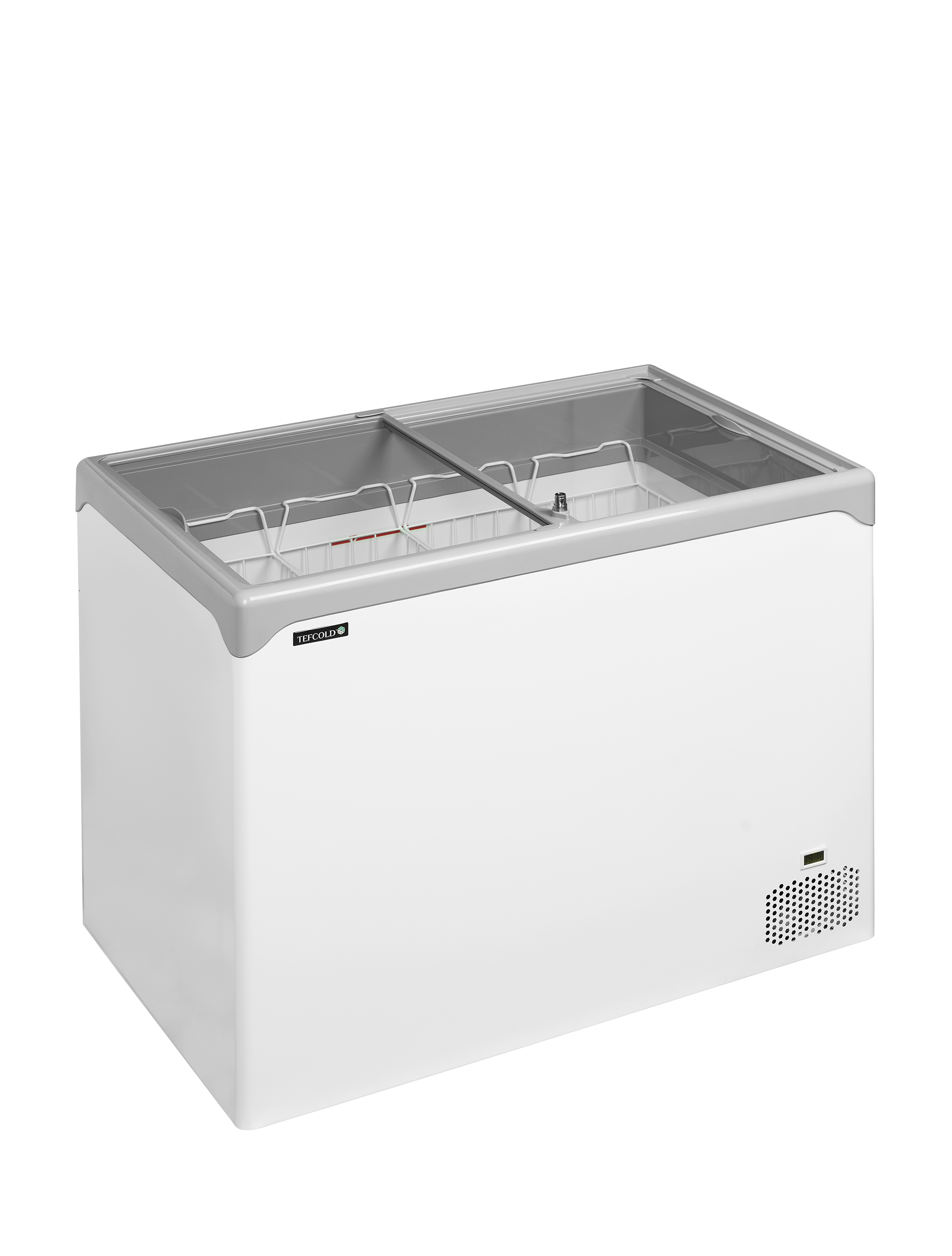 Congélateur Crème Glacée NIC301SC Armoire Frigorifique Négative 2 Portes Avec Couvercles Coulissants Et Roues