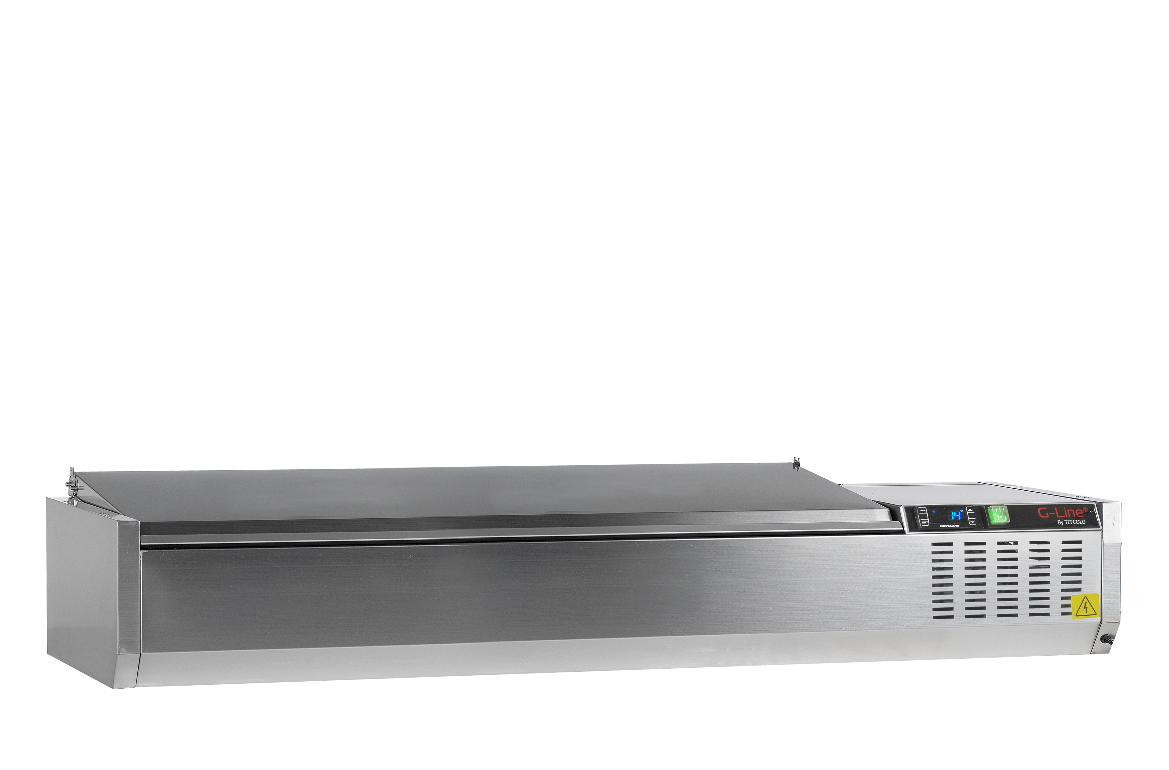 Vitrine Réfrigérée Professionnelle GN1 4 GVC33 160 SS Inox 201 2 Portes Positive Armoire Pour Comptoir Restauration