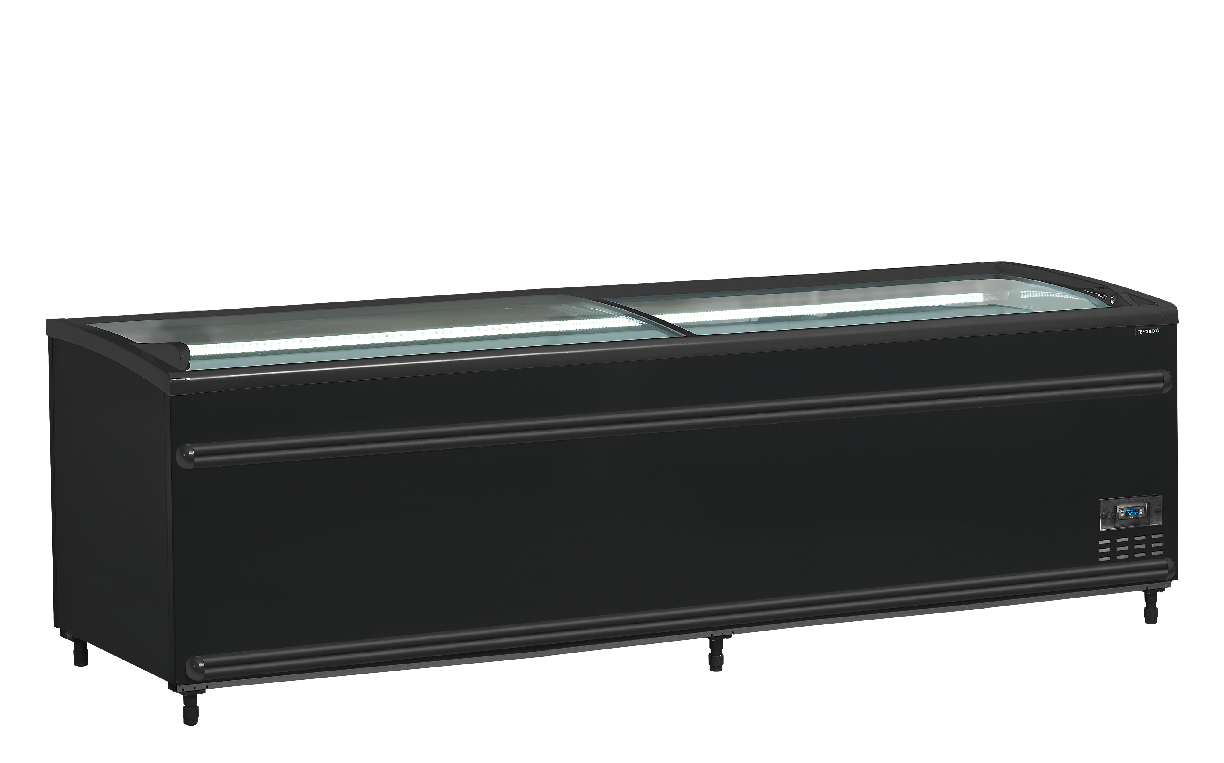 Armoire Frigorifique Vitrée 2 Portes SFI 250B CF VS Noir Positif Négatif Pour Supermarché