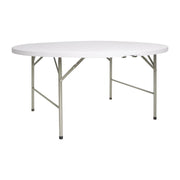 Table ronde pliable au centre Bolero blanche 1530mm - EQUIPEMENT RESTAURATION 