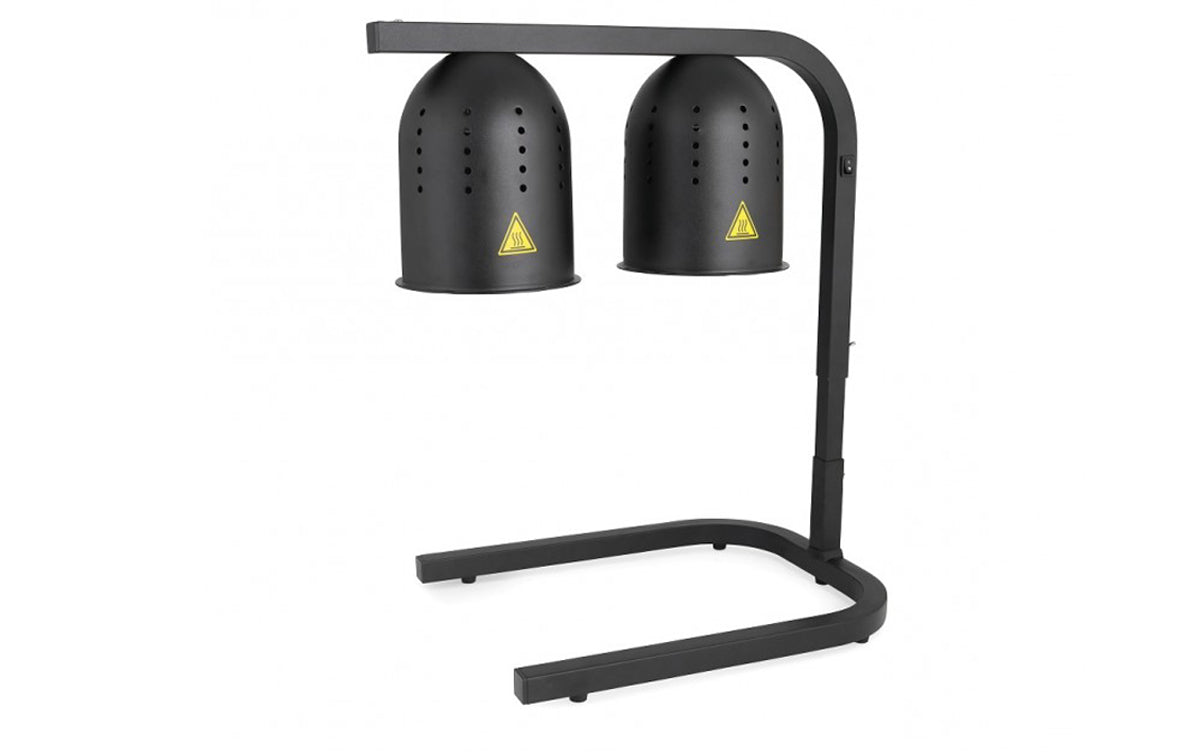 Chauffe frites - 2 lampes - Noir - EQUIPEMENT RESTAURATION 