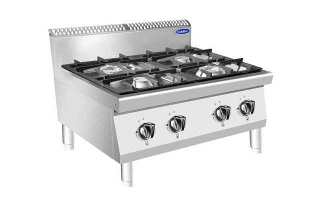 Cuisinière gaz - 4 feux - Inox - AT7G4B-C-2 - EQUIPEMENT RESTAURATION 